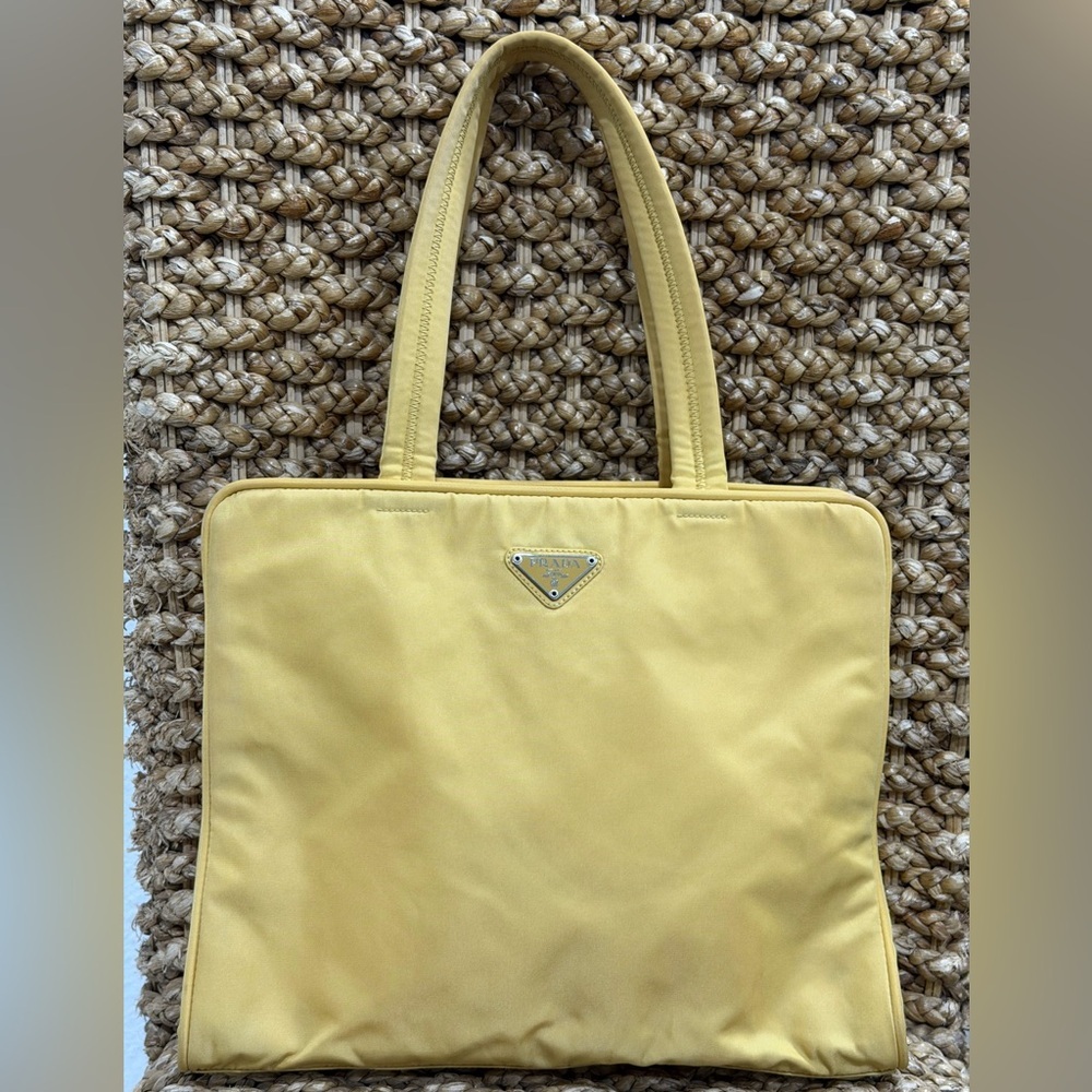 Prada Yellow‎ Nylon Tote
